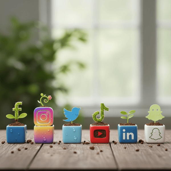 A plant growing out of a hard drive